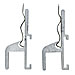 Quartet XDH001 Map Hook With Clip, 1'', Aluminum, QRTXDH001, QRT XDH001
