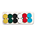 Magna Visual HEM12 High Energy Magnets, 3/4''Diameter, 1/8''Thick, 12/PK, Assorted, MAVHEM12, MAV HEM12