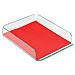 Deflect-o Glasstique Letter Size Desk Tray - Plastic - Green