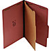 SJ Paper Classification Folder - Letter - 8.5" x 11" - 1 Divider - 4 Fastener - 2" Capacity - 20 per Box - 25pt. - Red