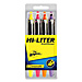 Avery 49349 Hi-Liter Smearsafe Highlighter, 4/PK, Fluorescent, YW/PK/OE/PE, AVE49349, AVE 49349