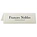 First Base Overtures Embossed Tent Card - 8.5" x 2.75" - 50 Card - Tent Card - Ivory