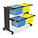Safco 5327BL Dual Width Filing Cart, 36-3/4'' x 20'' x 31'', Black, SAF5327BL, SAF 5327BL