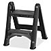 Rubbermaid Commercial Products FG420903CYLD Foldable Two-Step Stool, 18-7/8'' x 21'' x 22-7/8'', Dark Gray, RCPFG420903CYLD, RCP FG420903CYLD