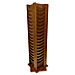 Buddy 61611 Rotating Display Rack, 6-3/4'' x 16-3/4'' x 67-1/2'', 72 Pckt, Med.Oak, BDY61611, BDY 61611