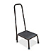 Hausmann 2030 Stool w/Safety Handrail, 14'' x 11'' x 33'', Black/Chrome, HNI2030, HNI 2030
