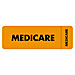 Tabbies 03080 Medicare Insurance Labels, 3'' x 1'', 250/RL, Orange, TAB03080, TAB 03080