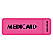 Tabbies 03090 Medicaid Insurance Labels, 3'' x 1'', 250/RL, Pink, TAB03090, TAB 03090