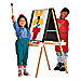 Quartet XEH007 Double Panel Easel, Height Adjustable, Natural Oak, QRTXEH007, QRT XEH007