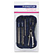 Staedtler 55909BK Compass Set In Plastic Case, With Extension Bar/Pen Part, STD55909BK, STD 55909BK