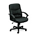 Basyx VL642ST11 Managerial Mid-Back Chair, 25-3/4'' x 28-1/2'' x 41-3/4'' Black Lthr, BSXVL642ST11, BSX VL642ST11