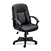 Basyx VL601ST11T Managerial Mid-Back Chair, 26'' x 33-1/2'' x 43'', Black Leather, BSXVL601ST11T, BSX VL601ST11T