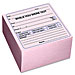 Rediform 47696 Message Cube, Self Adhesive, 512 Sheets/Cube, 4'' x 4'', Pink, RED47696, RED 47696