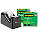 3M 810K2C28 Magic Tape Starter Kit, w/Dispenser, 3/4'' x 1000'', 2/PK, Black, MMM810K2C28, MMM 810K2C28