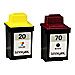 Lexmark 15M2328 Inkjet Cartridge, 2/PK, 600 Pg Yld. f/ BK, 275 Pg Yld. f/ Clr., LEX15M2328, LEX 15M2328