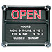 Quartet 81301 Open/Closed Sign, 318 Characters F/Custom Msgs, 14'' x 12'', BK, QRT81301, QRT 81301