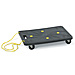 Safco 4045BL Stow Away Dolly, 220 lb. Cap., 3'' Casters, 16'' x 24'' x 4'', Black, SAF4045BL, SAF 4045BL