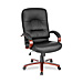 Lorell 60335 Executive High-Back Chair, 26-1/2'' x 30'' x 46-1/4'', BK Lthr, LLR60335, LLR 60335