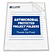 C Line 62137 Folders, Antimicrobial, 11'' x 8-1/2'', 25/BX, Clear Frosted, CLI62137, CLI 62137
