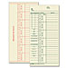 Tops 1254 Weekly Time Card, 3-3/8'' x 7'', 500/BX, Manila, TOP1254, TOP 1254