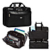 U.S.LUGGAGE Smart-Strap Ballistic Nylon Computer Portfolio - Clam Shell - 12.5" x 17.5" x 7" - Ballistic Nylon - Black