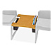 Safco 7966CY Table, Connecting, Center, 1''Thick, 21'' x 21'' x 17'', Cherry, SAF7966CY, SAF 7966CY