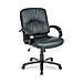 Lorell 60336 Managerial Mid-Back Chair, 26-1/2'' x 28-3/4'' x 42-1/4'', CY/BK Lthr, LLR60336, LLR 60336