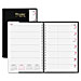 Rediform CB925BLK Weekly Planner, Hourly Appt, 11'' x 8-1/2'', Phone/Addr. Sec, BK, REDCB925BLK, RED CB925BLK