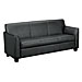 Basyx VL873ST11 Sofa, 73'' x 28-3/4'' x 32'', Black Leather, BSXVL873ST11, BSX VL873ST11