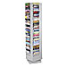 Safco 4325GR Rotary Magazine Rack, 92 Pockets, 14'' x 14'' x 68'', Gray, SAF4325GR, SAF 4325GR