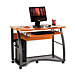 Lorell Laminate Mobile Workstation, Mobile Workstation, 42-1/4"x24-1/4"x30", Cherry/Charcoal