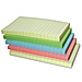 Sparco 19725 Adhesive Notes, Ruled, 100 Sheets/Pad, 4'' x 6'', 5/PK, Pastel, SPR19725, SPR 19725
