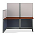 Bush WC36492A103 Straight Workstation, Box 1/2, 64-1/2'' x 32-1/4'' x 63'', Hansen CY, BSHWC36492A103, BSH WC36492A103