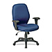 Lorell 86900 Ergonomic Chair, w/ Arms, 27-1/4'' x 25-1/2'' x 41-1/2'', Blue, LLR86900, LLR 86900