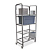 Buddy 5418-3 Mobile Shelving, 300 lb Max Capacity, 35'' x 20'' x 75-3/4'', Silver, BDY54183, BDY 5418-3