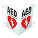 Defibtech Defibrillator Three-way Wall Sign