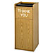 Safco Wood Tray Top Receptacles