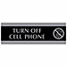 U.S. Stamp & Sign Century Turn Off Cell Phone Sign
