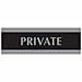 U.S. Stamp & Sign 4761 Private Sign, 3'' x 9'', Silver on Black, USS4761, USS 4761