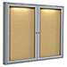 Ghent CPA13624K Bulletin Board, w/Concealed Light, Cork Surface, 1-Door, 2'x3', GHECPA13624K, GHE CPA13624K