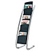 Alba DDEXPO6 Literature Display Stand, 6 Cmpmnts, 19'' x 18-1/2'' x 46'', BK/CE, ABADDEXPO6, ABA DDEXPO6
