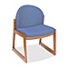 Safco 7950BU1 Armless Guest Chair, 22-3/4'' x 23'' x 31-1/4'', Cherry/Blue, SAF7950BU1, SAF 7950BU1