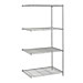 Safco 5289GR Add-on Unit, 4 Shelvs/2 Post, 36'' x 24'' x 72'', Gray, SAF5289GR, SAF 5289GR