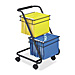 Safco 5223BL 2-Tier File Cart, w/ Padded Handle, 16'' x 20-1/2'' x 27-3/4'', Black, SAF5223BL, SAF 5223BL