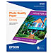 Epson S041124 Photo Paper, Glossy, 8-1/2'' x 11'' 20/PK, 90 GE/101 ISO, WE, EPSS041124, EPS S041124