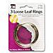 Charles Leonard 65020 Looseleaf Ring, 2'' Diameter, 3/PK, Silver, LEO65020, LEO 65020