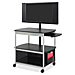 Safco 8940BL Open Multimedia Cart, 39-1/2'' x 27'' x 68'', Black/Silver, SAF8940BL, SAF 8940BL