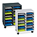 Safco 5392BL 14-Compartment Orgnzr, 4 Casters, 21-1''/2x13-1/2'' x 26'', Black, SAF5392BL, SAF 5392BL