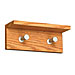 Safco 4220MH Wall Racks, Intergrated Shelf, 2 Hooks, 12'' x 4'' x 4-5/8'', MH, SAF4220MH, SAF 4220MH