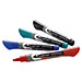 Quartet 50011M Dry-Erase Markers, 4/ST, Bullet Point, RD/BE/GN/BK, QRT50011M, QRT 50011M